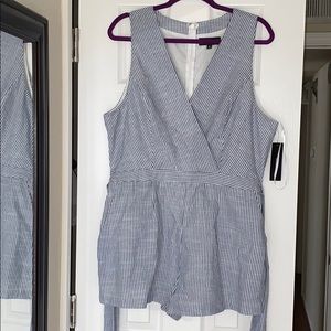 NWT LuLus Blue And White Romper